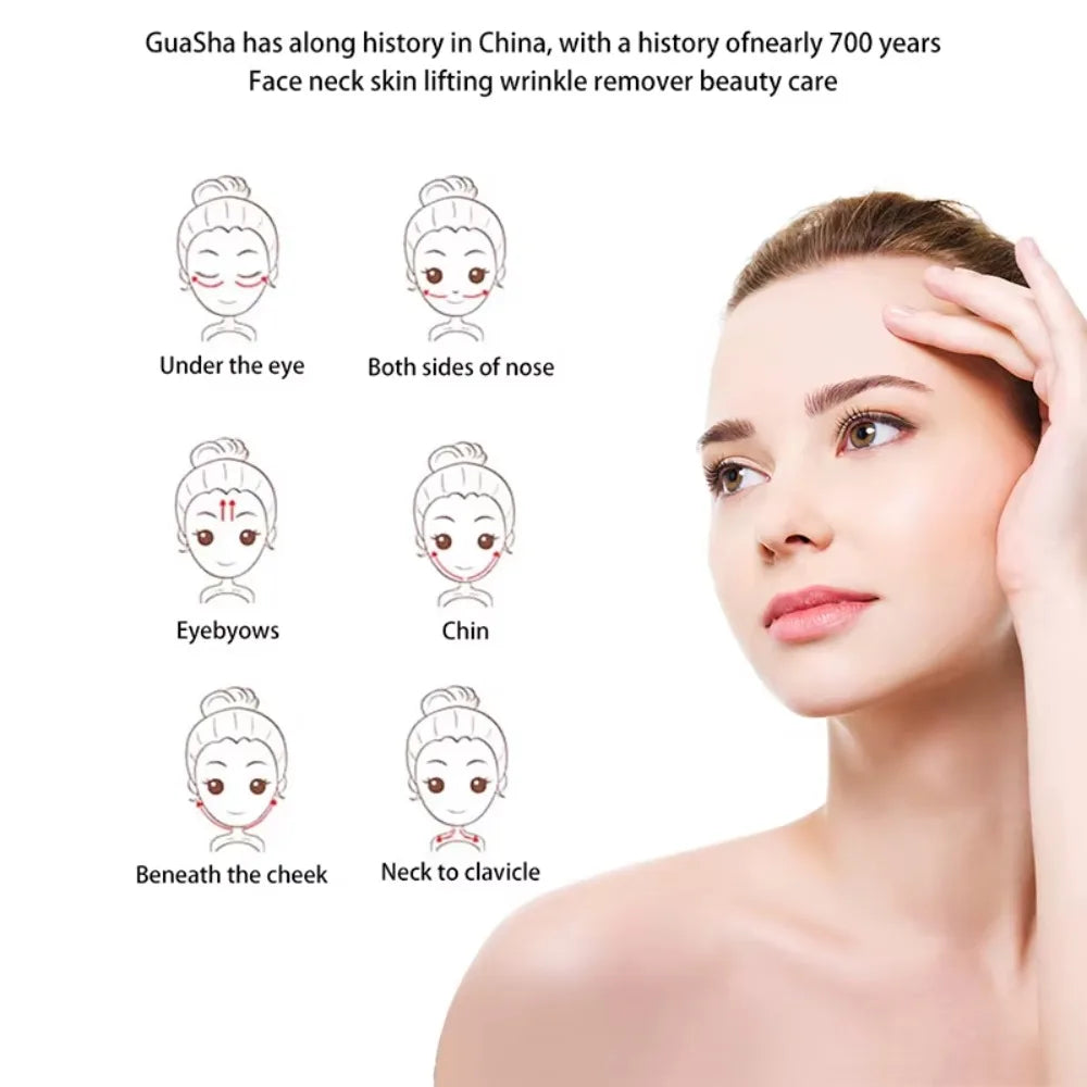 Natural Gua Sha Facial Tool for Face Eye Puffiness