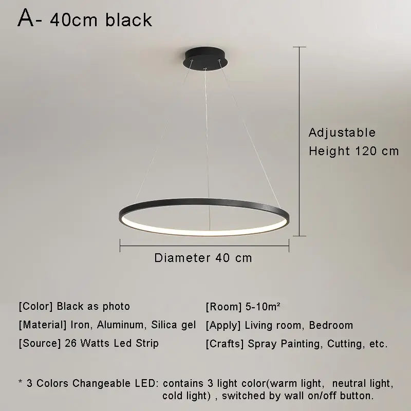 Modern Round LED Pendant Light