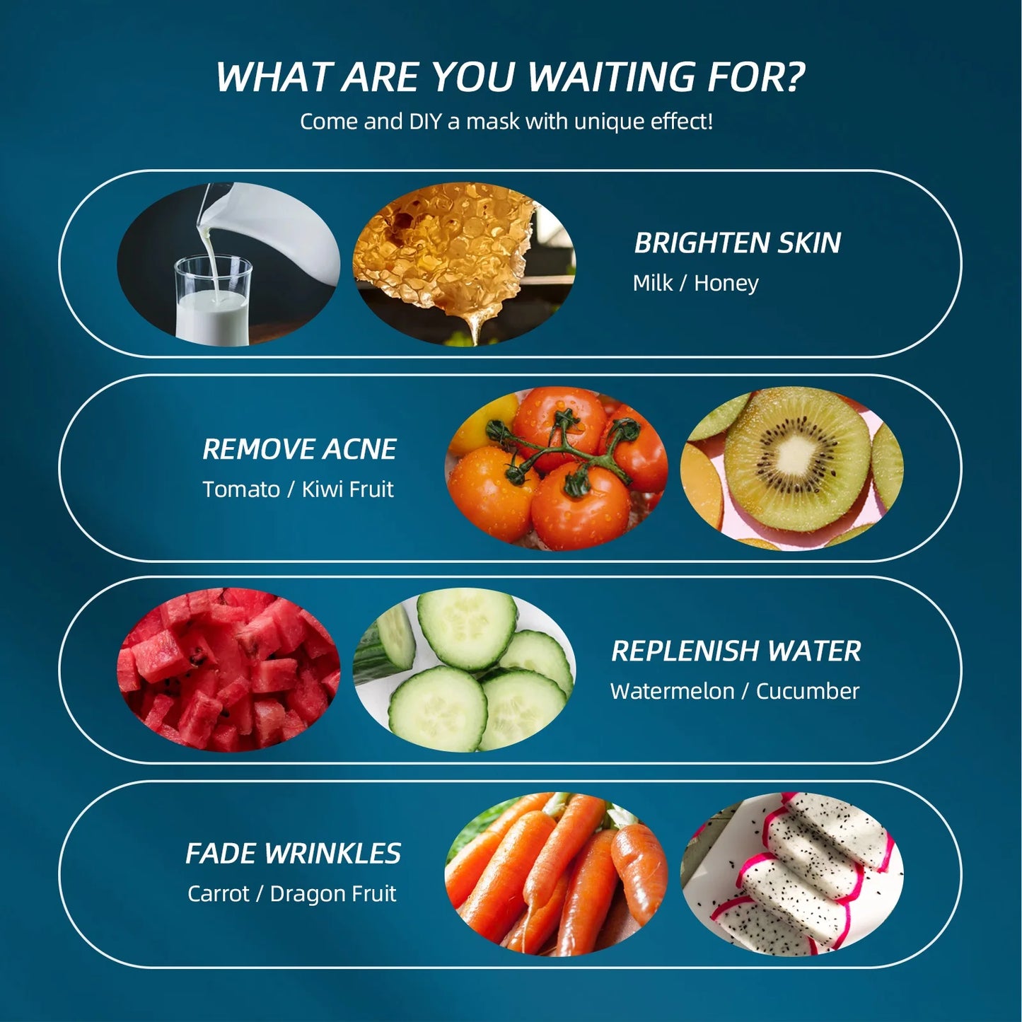 Foreverlily DIY Mask Machine Home Use Mask Making Vegetable Fruit Juice Milk Self-made Facial Mask Automatic Mask Maker SPA Care