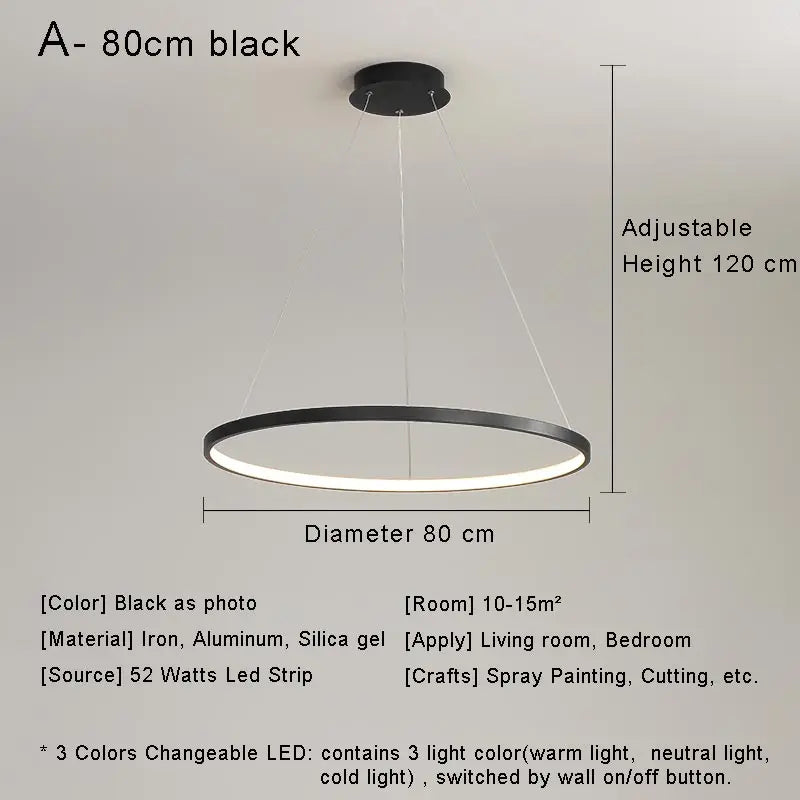 Modern Round LED Pendant Light