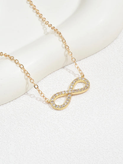 Infinity Zircon Pendant Necklace
