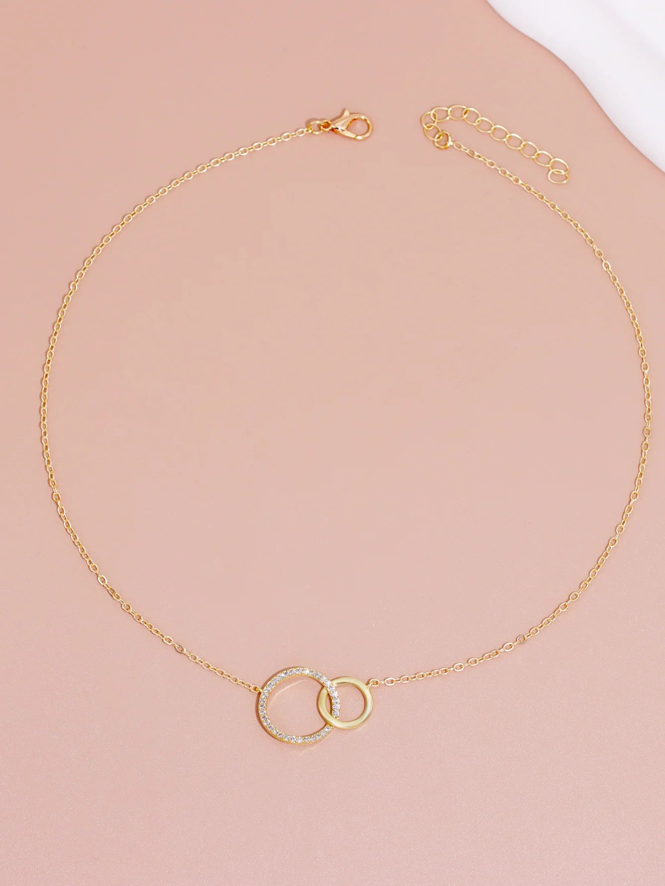 Minimalist Double Circle Necklace