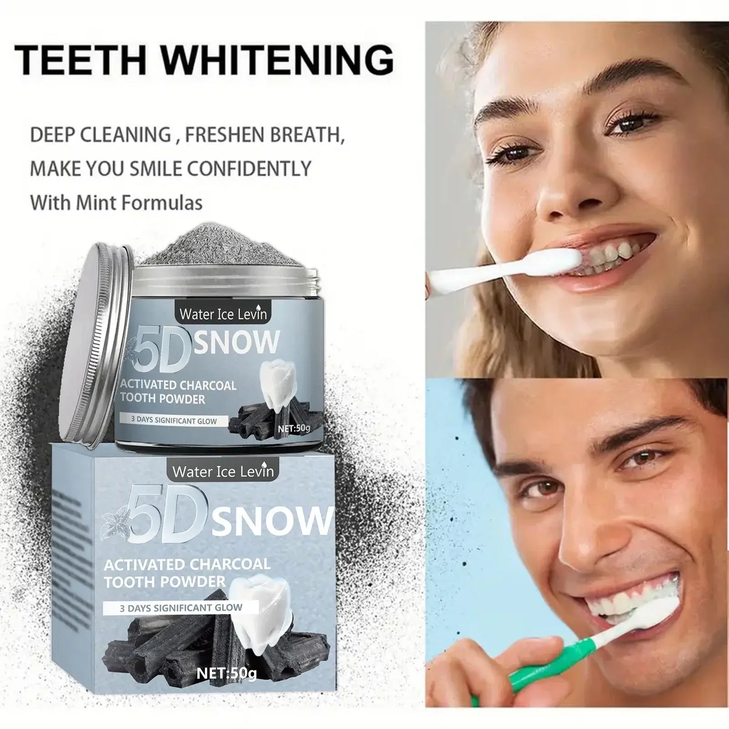 Bamboo Charcoal Tooth Whitening Powder - Natural Whitening