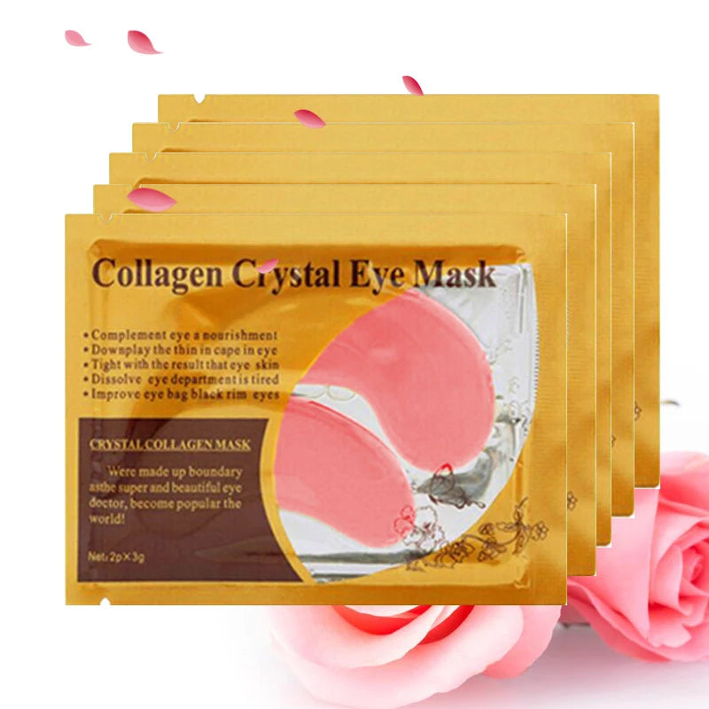 20Pcs=10Pairs Gold Collagen Crystal Eye Mask skincare