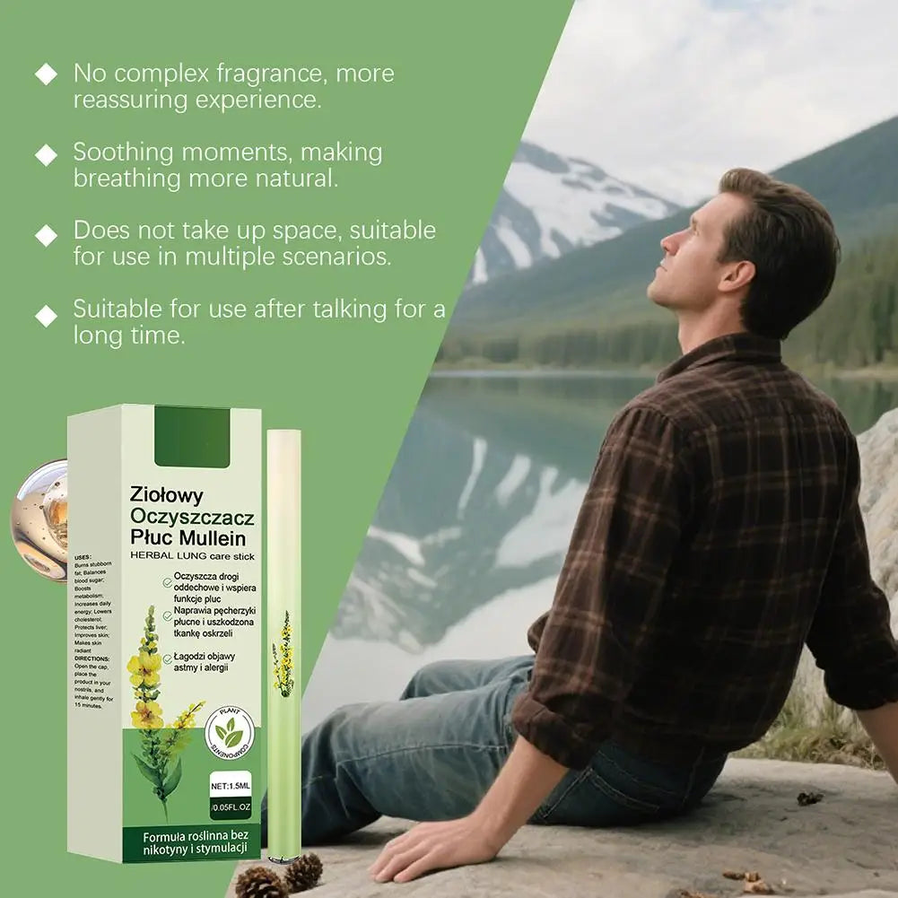 Mullein Lung Cleanse Diffuser Herbal Diffuser Pen For Lung Cleansing Clear Breathing Improvement